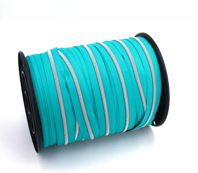 Preview: Endlosreißverschluss metallisiert mint/silber (1m)